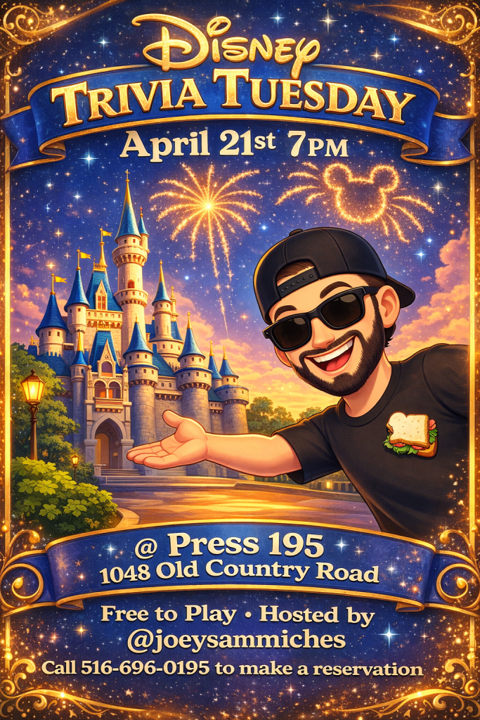 Disney Trivia Night at Press 195 Plainview✨🏰 disney trivia tuesday at press 195