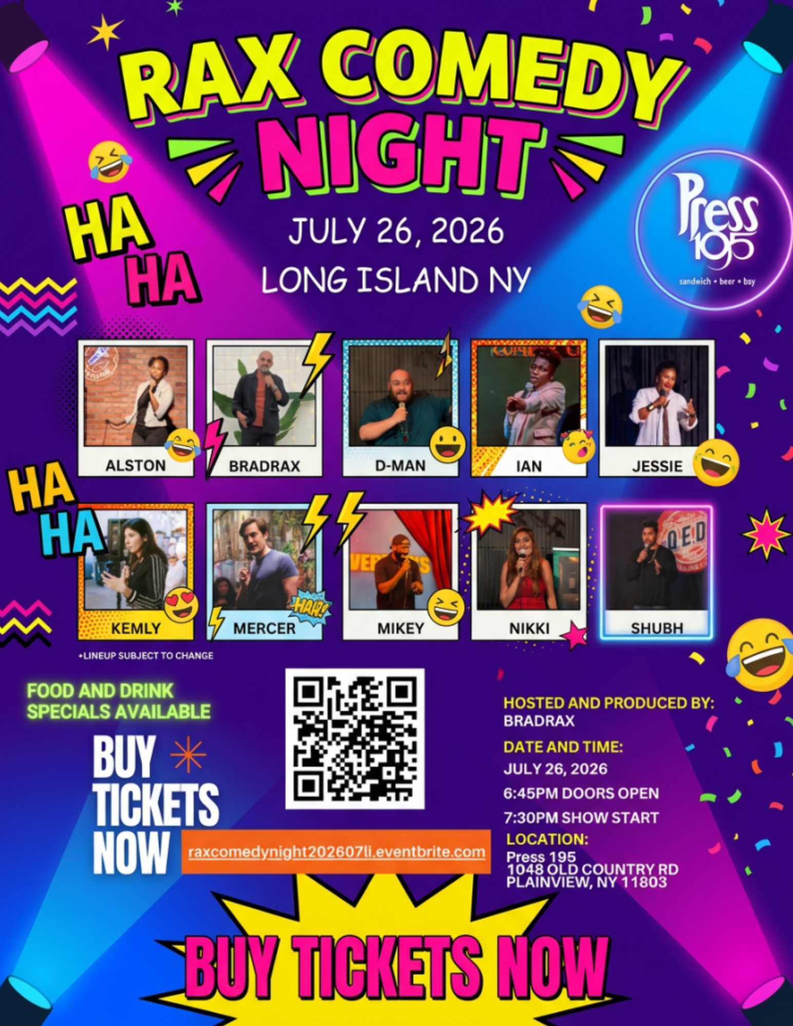 fun comedy night poster 7 26 26
